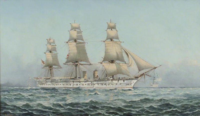 Henry J. Morgan HMS 'Boadicea' oil painting image